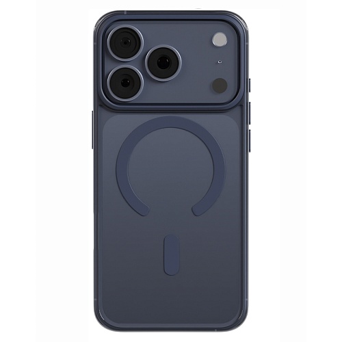 Чехол iPhone 17 Pro AceCase Crystal Shield, синий