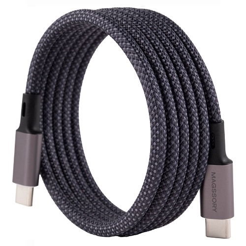 Беспроводное зарядное устройство Magssory Disc Signature Edition 3в1, с MagSafe, титановый чёрный