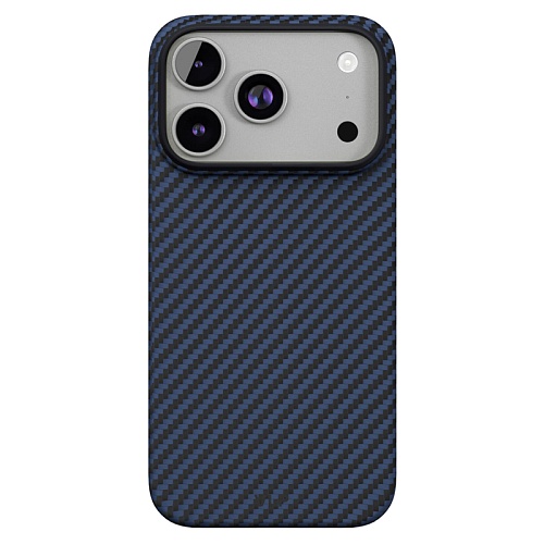 Чехол iPhone 17 Pro VLP Kevlar Case с MagSafe, синий