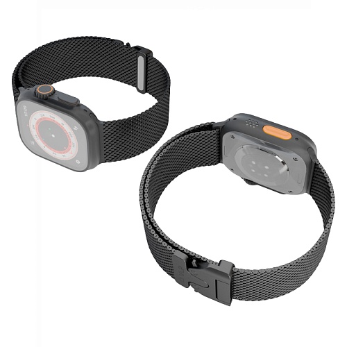Ремешок из нержавеющей стали "vlp" Milanese Band Pro для Apple Watch 42/44/45 мм, черный