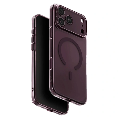 Чехол iPhone 18 Pro Max/17 Pro Max Uniq AirSuit Glossy MagSafe, бургунди