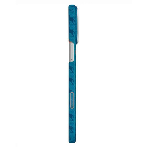 Чехол iPhone 17 Pro Max Pitaka Ultra-Slim Case Happiness Rides, голубой