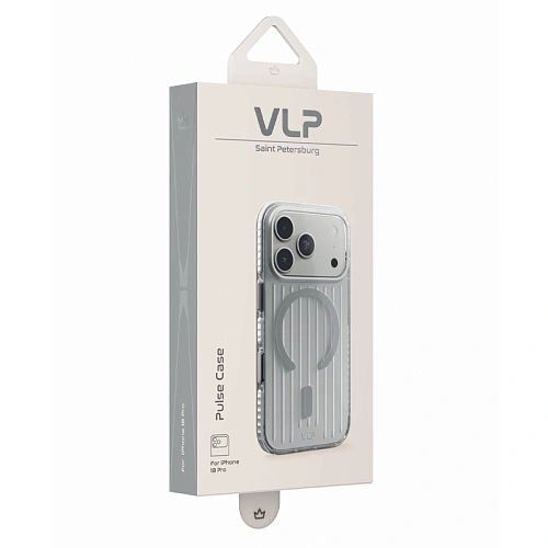 Чехол iPhone 18 Pro/17 Pro VLP Pulse Case с MagSafe, серебристый