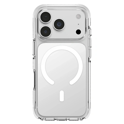 Чехол iPhone 18 Pro/17 Pro Uniq Combat Blanc MagSafe, прозрачный