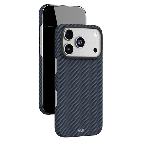 Чехол iPhone 17 Pro VLP Kevlar Case с MagSafe, синий