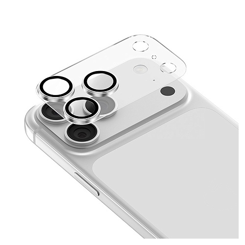 Линзы Защитнные На Камеру Для iPhone 17 Pro Max Keephone Reggio Lens, Серебристый