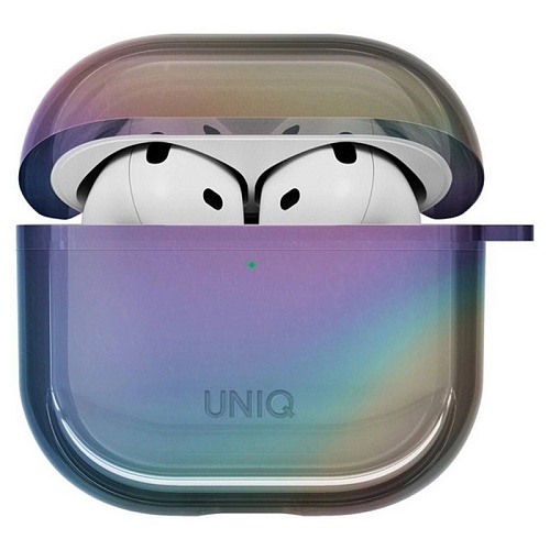 Чехол Airpods 4 Uniq Iridescia (holographic), темный кварц