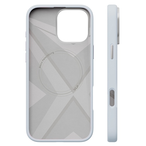 Чехол iPhone 16 Pro Max vlp Aster Pro Case с MagSafe, голубой