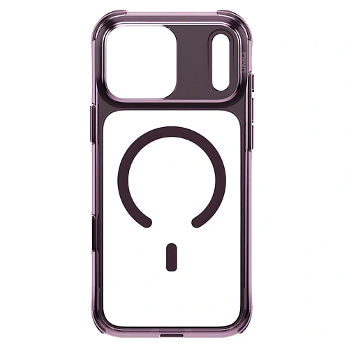 Чехол iPhone 18 Pro/17 Pro Uniq LifePro Xtreme Crystal MagSafe, бургунди