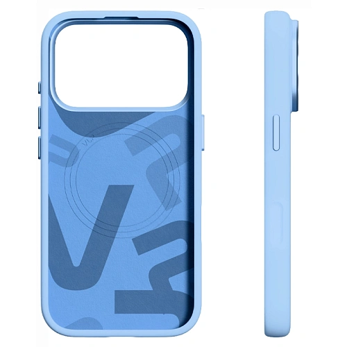 Чехол iPhone 18 Pro/17 Pro VLP Aster Pro Case с MagSafe, голубой