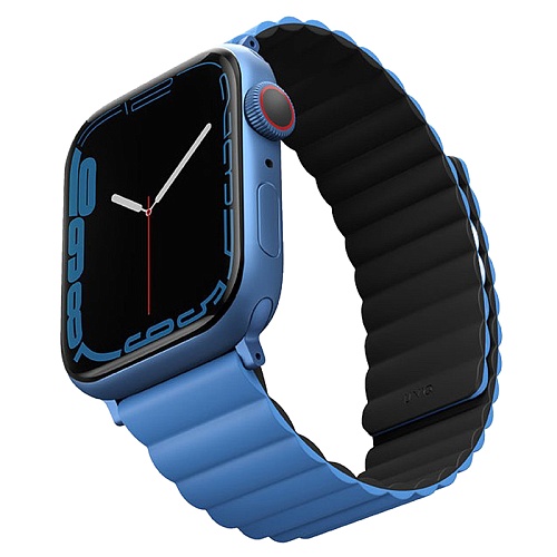 Ремешок Apple Watch 40/41/42mm Uniq Revix reversible Magnetic, синий/черный