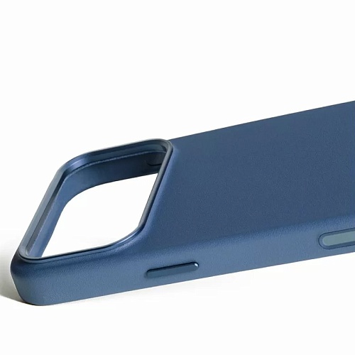 Чехол iPhone 17 Pro Max Mujjo Leather, синий