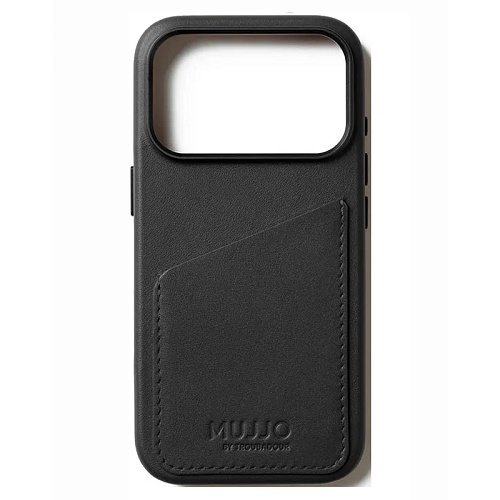 Чехол iPhone 17 Pro Max Mujjo Leather Wallet, черный