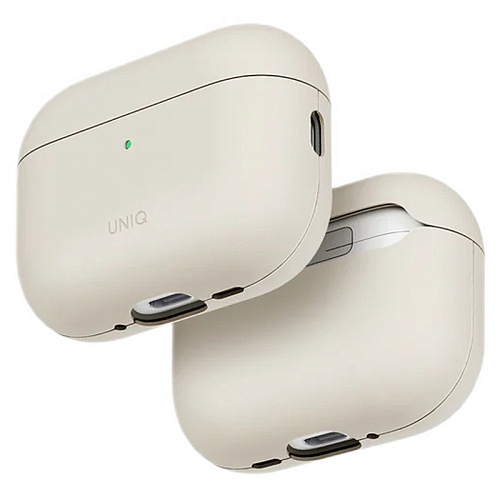 Чехол Airpods Pro 3 Uniq Lyden Vex Leatherette, светло-серый