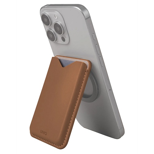Картхолдер Uniq Lyden EVO Magnetic cardholder with Stand, карамельный
