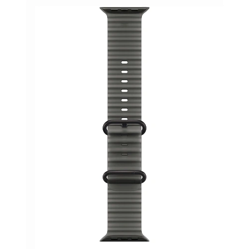 Apple Watch Ultra 4, 49 мм, корпус из титана черный, Ocean Band полупрозрачный черный