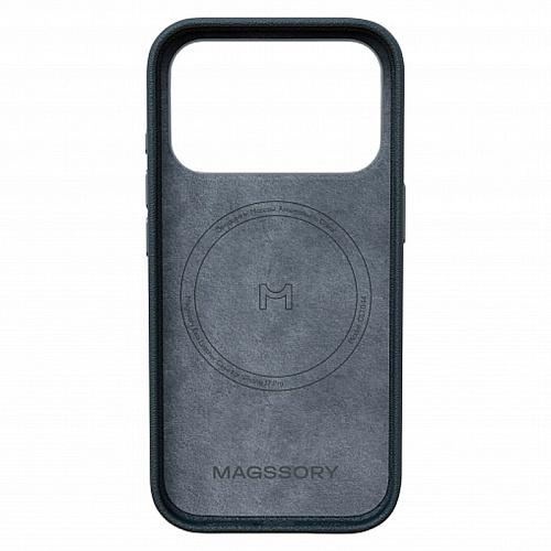 Чехол iPhone 17 Pro Max Magssory Eco-Leather Case, MagSafe, черный