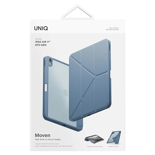 Чехол Для iPad Air 11 (2024-2026) / Air 10.9 (2020/22) Uniq Moven, голубой