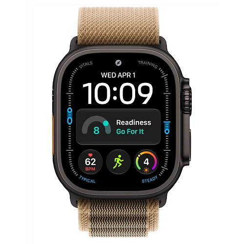 Apple Watch Ultra 4, 49 мм, корпус из титана черный, Alpine Loop пустынный