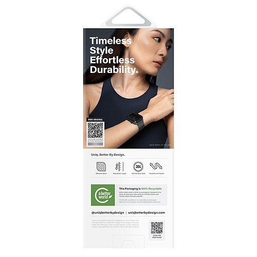 Ремешок Apple Watch 40/41/42mm Uniq Dante PRO Strap Mesh Steel Metallic, розовое золото