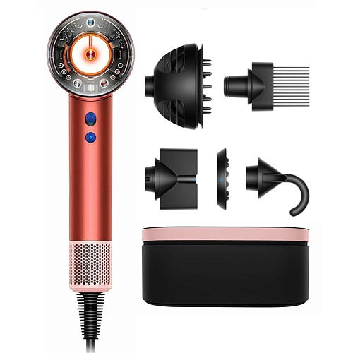 Фен Dyson Supersonic HD16, клубнично-бронзовый/розовый (футляр)