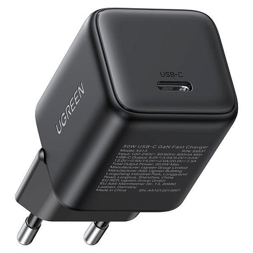 Сетевое Зарядное Устройство UGREEN X513 30Вт USB-C GaN Fast Charger, серый