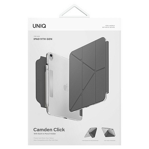 Чехол Для iPad 2022/2025 (10/11 Gen) Uniq Camden Click, серый
