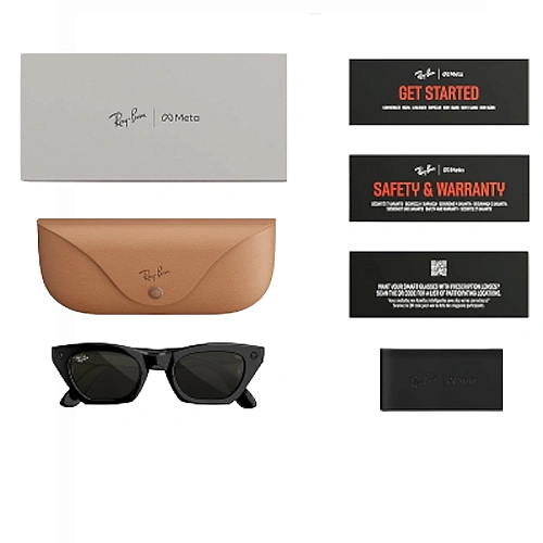 Умные Очки Ray-Ban Meta Zena Gen 3, Shiny Black, Grey, Размер M