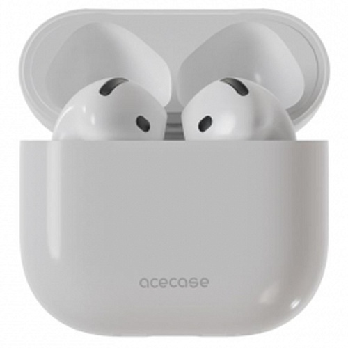 Чехол AirPods 4 AceCase AirShell, белый