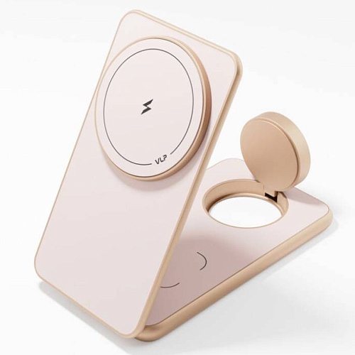 Беспроводная Зарядная Станция vlp Alum Power Pro (3В1), пустынный титан