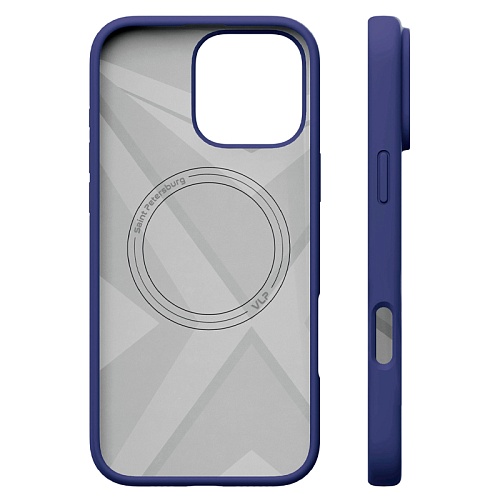 Чехол iPhone 16 Pro Max vlp Aster Case С MagSafe, ультрамарин