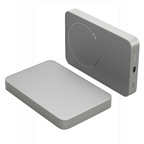 Внешний Аккумулятор vlp Diamond Energy MagSafe, Qi2, 10000 mAh, USB-C, натуральный титан
