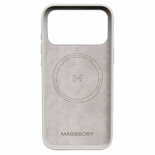 Чехол iPhone 17 Pro Max Magssory Eco-Leather Case, MagSafe, бежевый