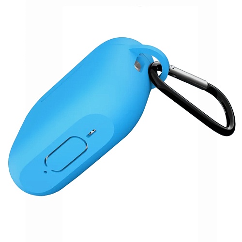 Чехол Для AirPods Pro 3 Gurdini Soft Touch С Карабином, голубой