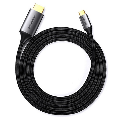 Кабель UGREEN USB-C to HDMI Male to Male Cable Aluminum Shell, 1,5 м, серый