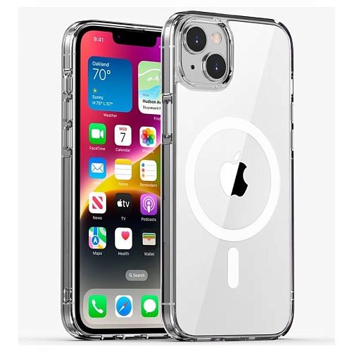 Чехол iPhone 13/14 Gurdini Alba Clear Magsafe, прозрачный