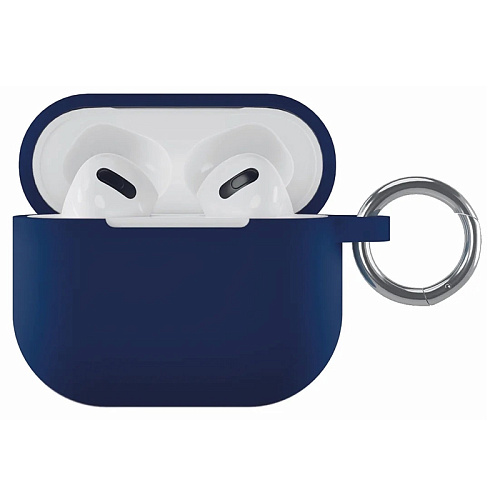 Чехол AirPods 3 "vlp" Soft Touch c кольцом, темно-синий