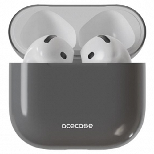 Чехол AirPods 4 AceCase AirShell, черный