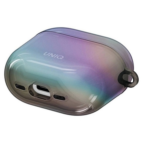 Чехол Airpods 4 Uniq Iridescia (holographic), темный кварц