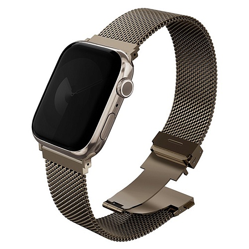 Ремешок Apple Watch 40/41/42mm Uniq Dante PRO Strap Mesh Steel Metallic, золотистый