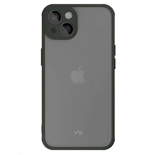 Чехол защитный VLP Matte case для iPhone 13, темно-зеленый