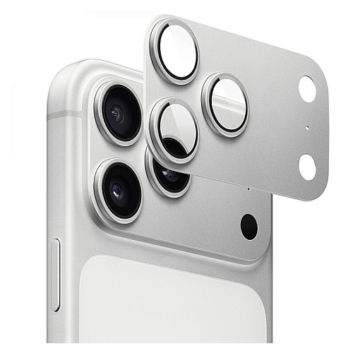 Линзы Защитные На Камеру Для iPhone 17 Pro Max Keephone Wellens Lens, Серебристый