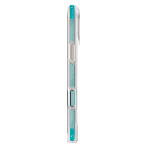 Чехол iPhone 17 Pro Max Uniq Combat Active Frost MagSafe, прозрачный/бирюзовый