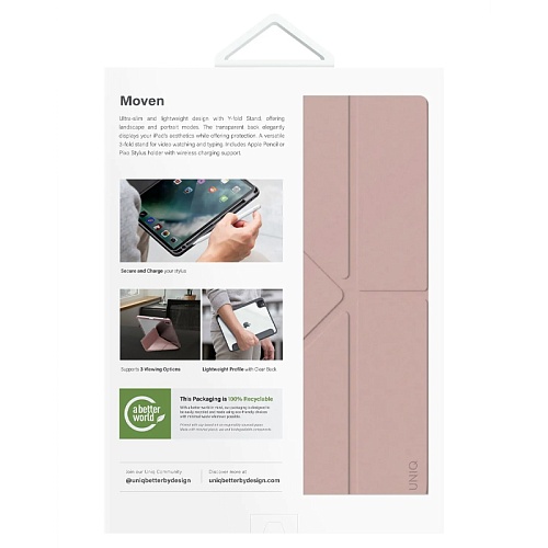 Чехол Для iPad Air 11 (2024-2026) / Air 10.9 (2020/22) Uniq Moven, розовый