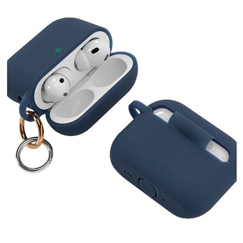 Чехол Для AirPods Pro 3 VLP Charm Case Силиконовый, темно-синий