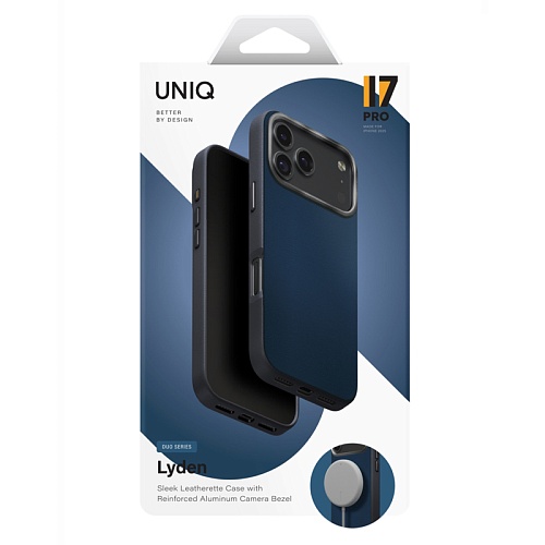 Чехол iPhone 17 Pro Max Uniq Lyden DS Magsafe, синий/серый