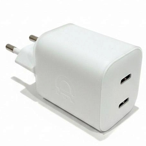 Сетевое Зарядное Устройство AceCharger Duo 45W, 2 Ports (USB-C to USB-C), белый