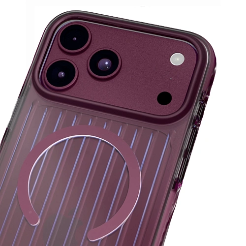 Чехол iPhone 18 Pro Max/17 Pro Max VLP Pulse Case с MagSafe, бургунди