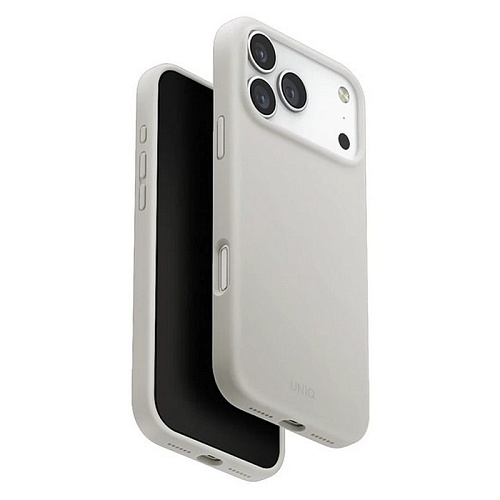 Чехол iPhone 17 Pro Max Uniq LINO Magsafe, серый