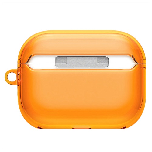Чехол Для Airpods Pro 3 Uniq Glase TPU case with carabin,  оранжевый